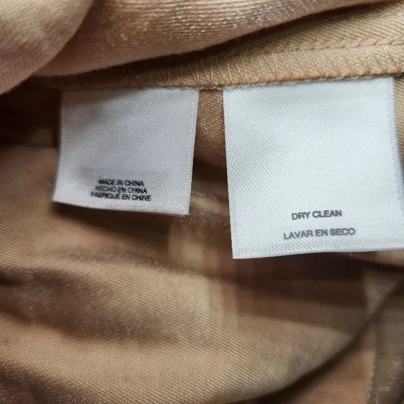 Anne Klein Foiled Light Coffee Maxi Shirt Dress - Picture 12 of 14